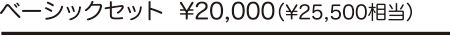 ベーシックセット\20,000(\25,500相当)